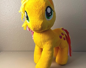 My Little Pony Applejack Plush Hasbro 2014 Yellow Pony Stuffed Animal MLP Toy