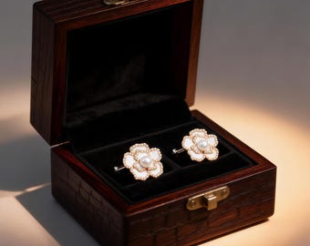 Blumen Hochzeit Manschettenknöpfe, Blumen Manschettenknöpfe, elegante Manschettenknöpfe für Frauen, Brautjungfer Geschenk, Hochzeit Party Zubehör, Knopfabdeckung