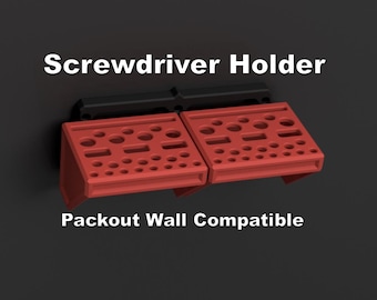 Packout Compatible Screwdriver Holder STL | Left & Right Included | No Supports | Digital Download