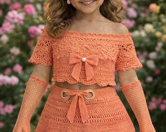 Crochet Kids Outfit Pattern | Easy Two Piece Set | Beginner Friendly Dress Tutorial PDF