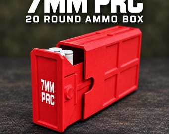 7mm PRC 20-Round Stackable Ammo Box, 3D Printed Hunting Organizer (Custom Color)