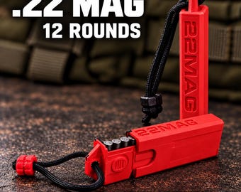 22 Magnum Ammo Box – 12 Round Slim Lanyard Storage Case