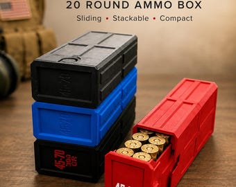 45-70 Government Ammo Box – 20 Round Sliding Stackable Case (3D Printed)