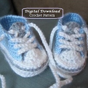 Crochet Pattern: Baby Sneakers
