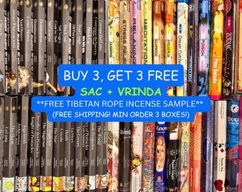 Buy 3, Get 3 FREE! *SAC + VRINDA | 20-Stick Hex Pack Incense*