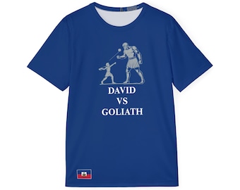 David vs Goliath Sports Jersey | Blue Athletic Shirt