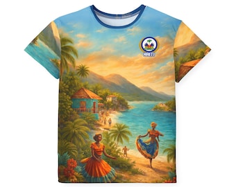 Copy of Haitian Carnival Beach Scene Kids Jersey | All-Over Print