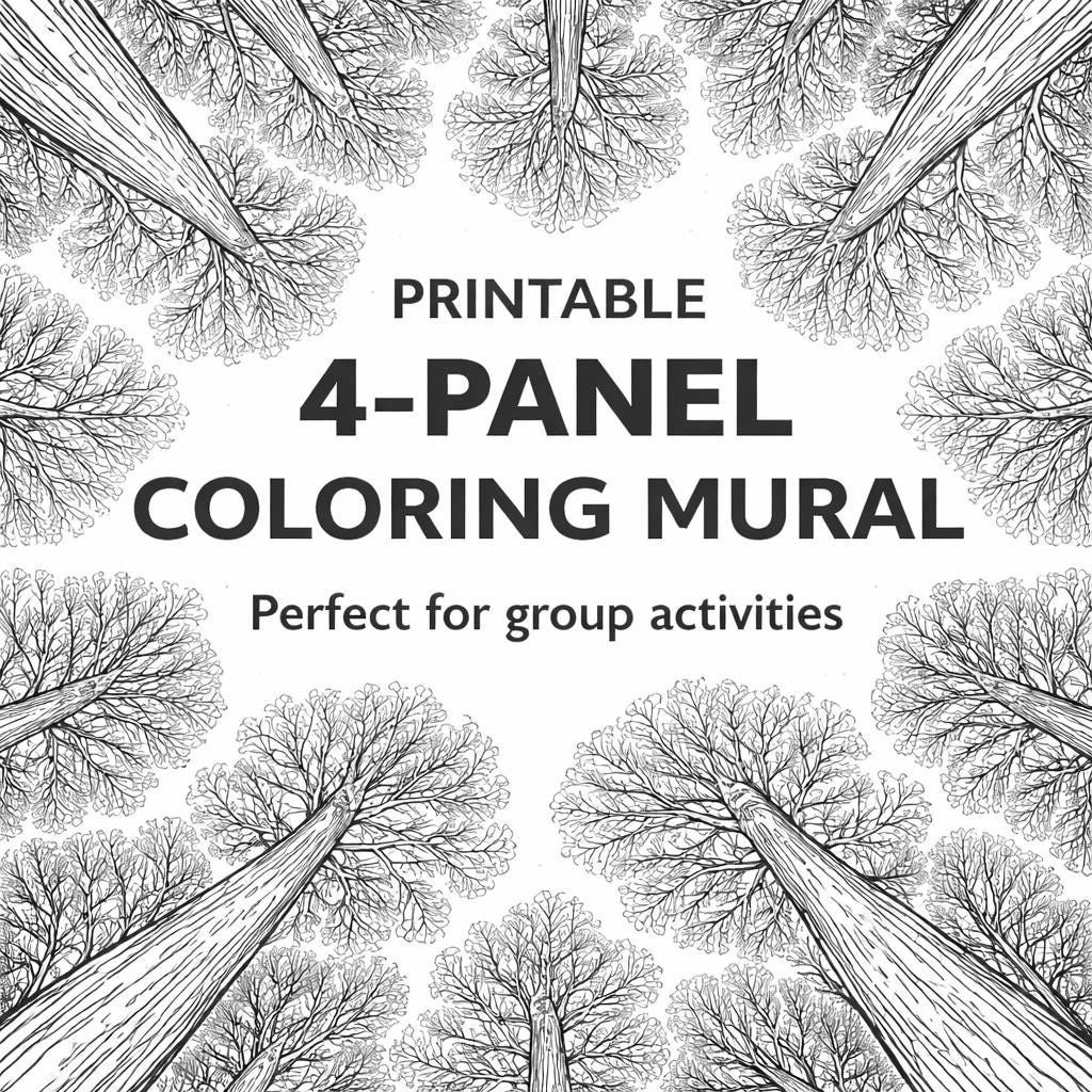 Programme Coloring Pages After School Coloring Mural Printable | Large Group Collaborative Art ...