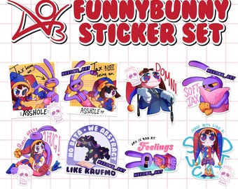 FunnyBunny AO3 Tag Stickers | The Amazing Digital Circus Stickers