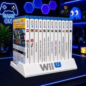 Wii U-spelhållare | Förvarar 12 spelfodral, spelorganisering