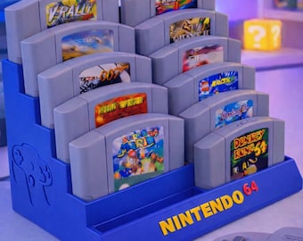 Porta cartucce per Nintendo 64 con 12 giochi / Supporto organizer per giochi N64