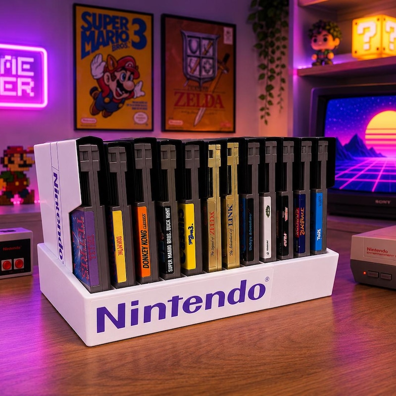 Nes Rack Nes Games Shelf - Etsy