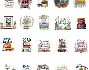 Floral Book Lover, png PNGEgg | Sublimatieontwerp lezen, (digitale download)