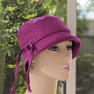 Women&#39;s Chemo Hats, Cancer Hat, Soft Bucket Hat, See 3rd/4th Photos for Size Chart, Iris Organic Cotton, Handmade in USA, Visit: hedART