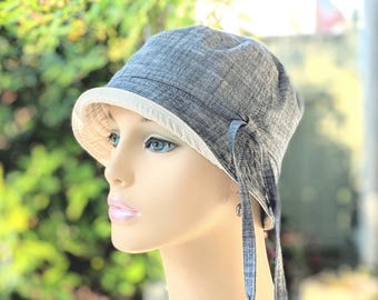 Chemo Hat for Women, Cancer Headwear, Soft Cotton, Size Chart Under Pics