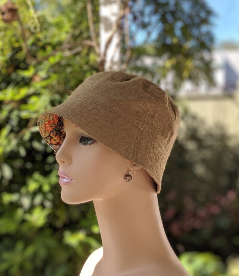 Made in the USA Chemo Caps Reversible Chemo Headwear Size: SMALL-MEDIUM Chemo Hats Available in all sizes. Just Ask!