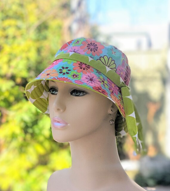 Womens Chemo Hat Cancer Hat Mini Sun 
