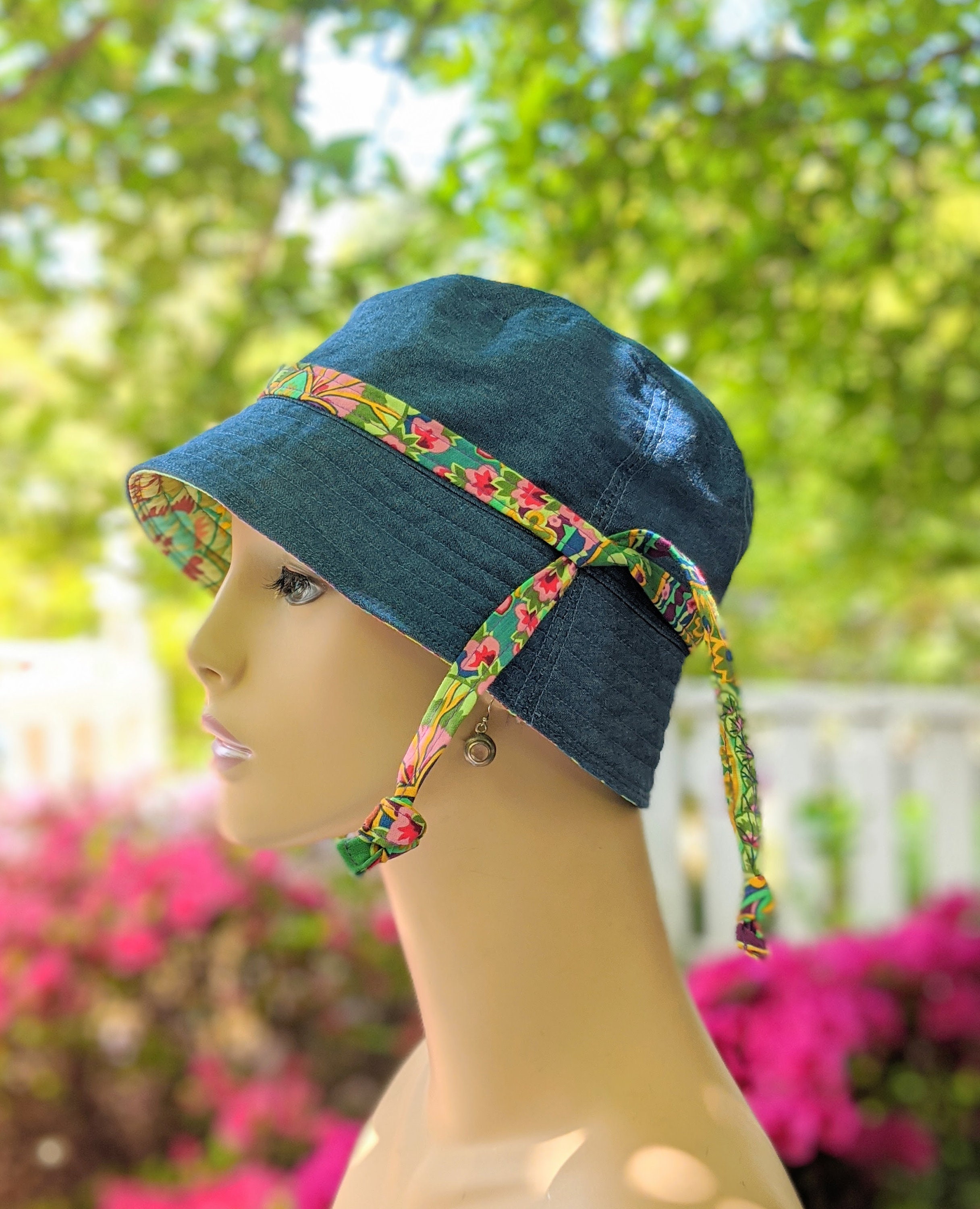 Women's Chemo Hats Cancer Hats Blue 