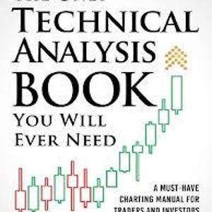 Puede incluir: Portada de libro con el título "THE ONLY TECHNICAL ANALYSIS BOOK YOU WILL EVER NEED" en negro. Debajo, un gráfico con velas rojas y verdes. El nombre del autor, Brian Hale, está en la parte inferior.