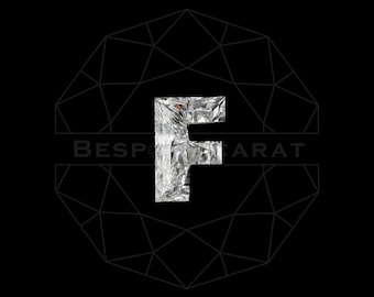 Alphabet F Cut Diamond | Lab Grown Diamond | Ethical-Sustainable