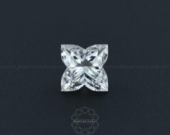 Labradorit Diamant geschliffen | Benutzerdefinierte Form zertifizierter Diamant | Ethische und nachhaltige Wahl
