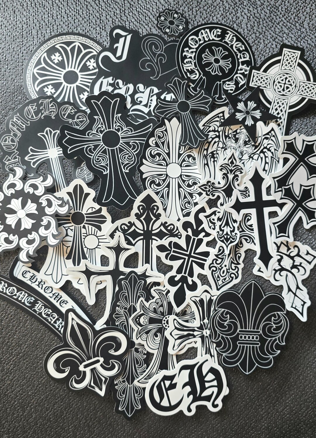 28pcs Cross Hearts Stickers /scrapbook Stickers /waterproof Stickers ...