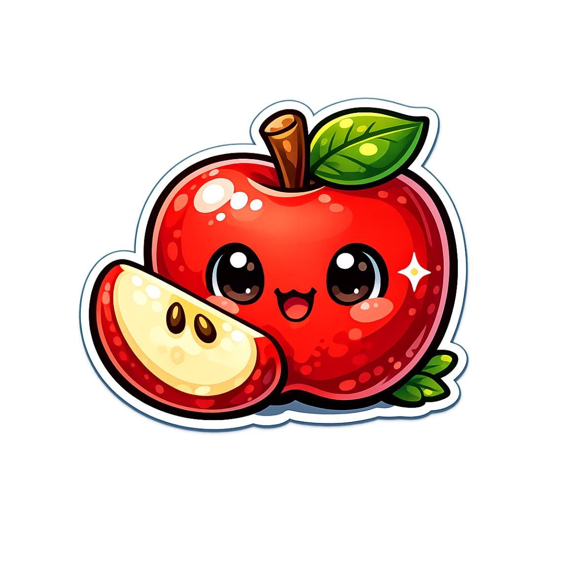 Hid Sticker Cute Fruit PNG & SVG Bundle – 25 Original Chibi Cartoon Clipart ...