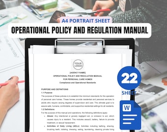 Manuale operativo per la casa di cura personale / Conformità e regolamentazione (download digitale modificabile in formato Word)