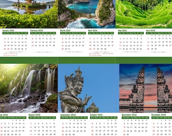 Calendario fotografico Australia 2026 / Canva modificabile, festività australiane (PDF stampabile)