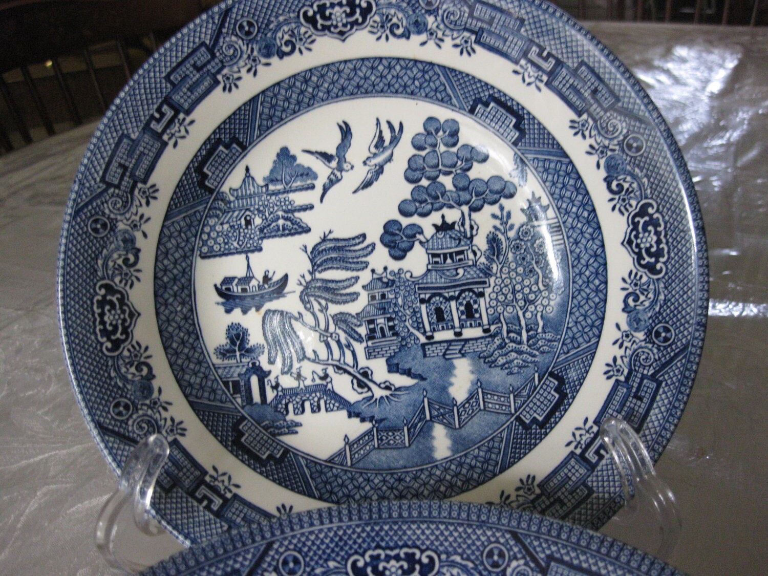 Blue Willow Churchill China England Soup Bowls Etsy