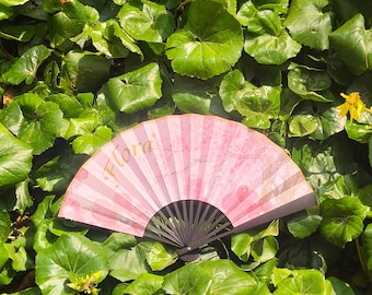 Handdekorativer Fächer | Holz Bambus Faltfächer | Custom & Artist Designed Fan für Hochzeit, Party, Sommergeschenk