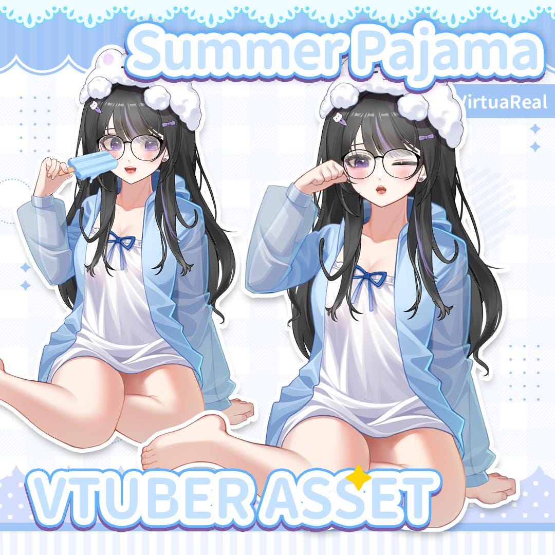 Summer Pajama | Vtuber Outfit Asset | Ready to Use | Vtube Studio | Live2d Model - Etsy