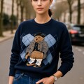 Authentic Ralph Lauren blue Polo Bear Sweater | Iconic Bear Design Jumper product logo