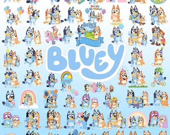 Paquete de más de 60 imágenes PNG divertidas de perros: imágenes prediseñadas de cumpleaños con perros divertidos, diseño de invitaciones para fiestas infantiles con temática de perros divertidos, familia de perros de dibujos animados (descarga digital).