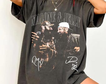Post Malone Jelly Roll Tour Shirt, Vintage Western Concert Tee, Posty Graphic T-Shirt, Country Rap Fan Gift, Unisex