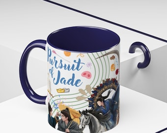 Taza de café de la serie china "Pursuit of Jade" / Ilustración de la serie china, merchandising de series chinas
