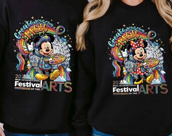 Mickey and Minnie Artist Sweatshirt, Epcot Festival of the Arts 2026