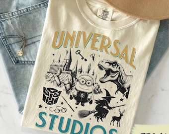 Retro Universal Studios Comfort Colors Shirt, Rosenquarz-Freizeitpark-Kleidung
