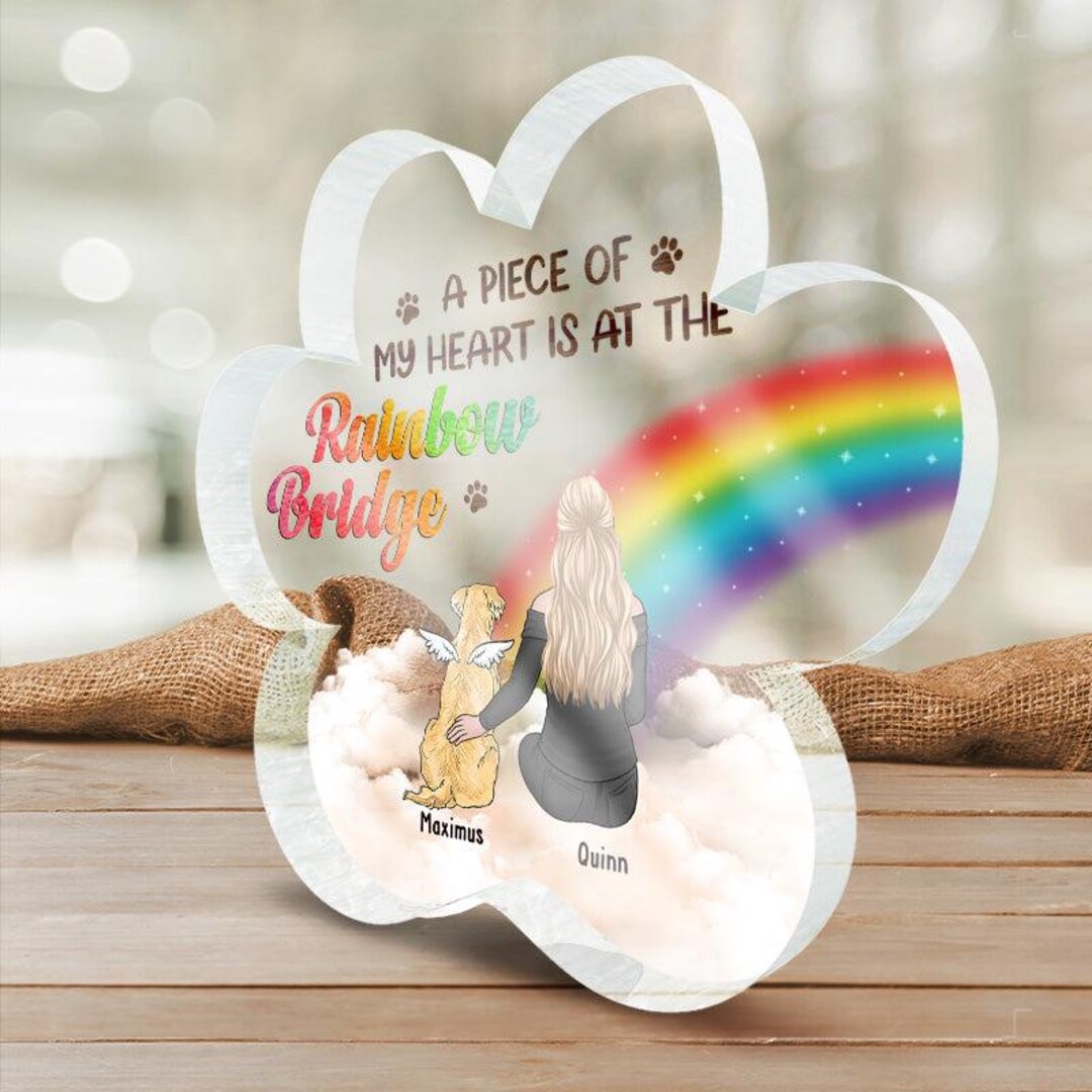 Rainbow Bridge Pet Memorial Plaque · Personalized Pet Loss Gift ...