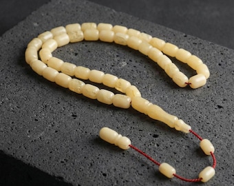 Natural Amber Tasbih 11g 14mm | Amber Misbaha Prayer Beads | Muslim Wedding Gift | Handmade Turkey