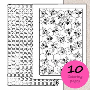 Mini Neuro Coloring Book | 10 Printable Pages | Mindful Relaxing Line Art | Digital Download image 2