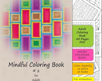 Abstract Neuro Coloring Book for Adults | 50 Printable Pages (Digital Download)