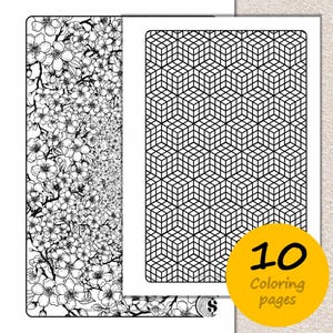 Mini Neuro Coloring Book | 10 Printable Pages | Mindful Relaxing Line Art | Digital Download image 4