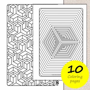 Mini Neuro Coloring Book | 10 Printable Pages | Mindful Relaxing Line Art | Digital Download image 5