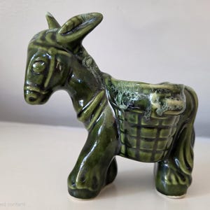 Vintage McMaster Pottery Donkey Planter | 1940s Canadian Ceramic