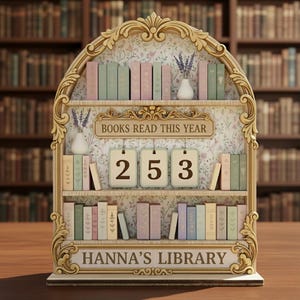 Compteur De Livres Lus - Décoration étagère Et Bureau Pour Lecteurs - Suivi Manuel De Vos Lectures, En ABS, 14,5x4x10 Cm