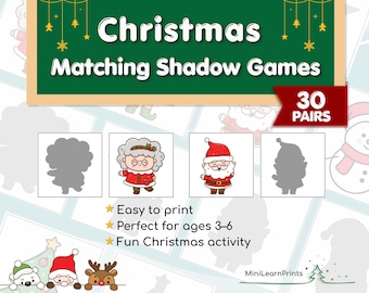 Christmas Shadow Matching Game | Printable Activity for Kids Ages 2–5