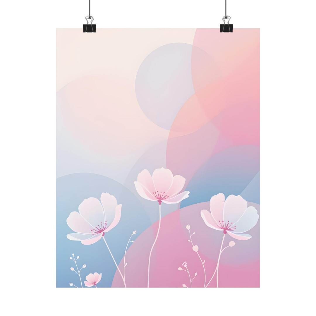 Gallery Detail: Minimalist Floral Art Matte Poster Print For Renewal Decor