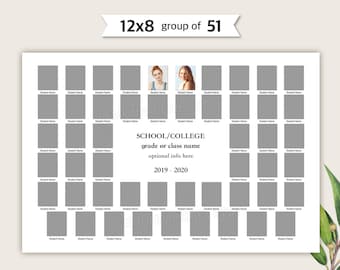 12x8 group of 51 Template for Photoshop || School, Class, Composite, Story Board, Collage | SCH123
