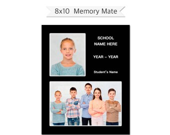 8x10 Memory Mate, School, Sports, Collage, Photoshop Template - SCH29 - INSTANT DOWNLOAD